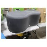 Kul Designs Plastic Patio Ottoman Black 48"Lx24"Wx18-1/2"H