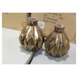 Lot of (4) Accent Décor Vases Bronze 8"Hx6-1/2"D (in box)
