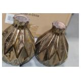 Lot of (4) Accent Décor Vases Bronze 8"Hx6-1/2"D (in box)