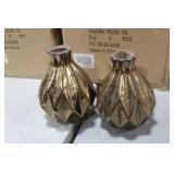 Lot of (4) Accent Décor Vases Bronze 8"Hx6-1/2"D (in box)