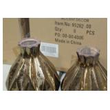 Lot of (4) Accent Décor Vases Bronze 8"Hx6-1/2"D (in box)
