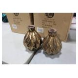 Lot of (4) Accent Décor Vases Bronze 8"Hx6-1/2"D (in box)