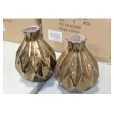 Lot of (4) Accent Décor Vases Bronze 8"Hx6-1/2"D (in box)