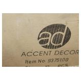 Lot of (6) Accent Décor Vases Green/Blue 7"Hx5"D (in box)