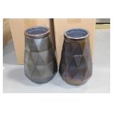 Lot of (6) Accent Décor Vases Green/Blue 7"Hx5"D (in box)