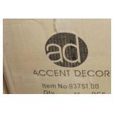 Lot of (6) Accent Décor Vases Green/Blue 7"Hx5"D (in box)
