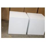 Lot of (2) Cube Displays White 24"Lx24"Wx24"H