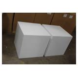 Lot of (2) Cube Displays White 24"Lx24"Wx24"H