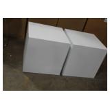 Lot of (2) Cube Displays White 24"Lx24"Wx24"H