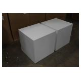 Lot of (2) Cube Displays White 24"Lx24"Wx24"H
