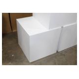 Lot of (3) Cube Displays White 24"Lx24"Wx24"H