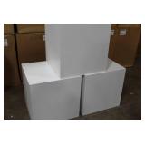 Lot of (3) Cube Displays White 24"Lx24"Wx24"H
