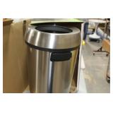 Alpine Commercial Grade Heavy Gauge Stainless Steel Open-Top Trash Can 27-1/2"Hx16"D 17-Gallon (in box)