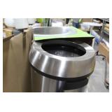 Alpine Commercial Grade Heavy Gauge Stainless Steel Open-Top Trash Can 27-1/2"Hx16"D 17-Gallon (in box)