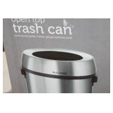 Alpine Commercial Grade Heavy Gauge Stainless Steel Open-Top Trash Can 27-1/2"Hx16"D 17-Gallon (in box)