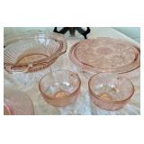 Pink Depression Glass Grouping