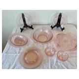 Pink Depression Glass Grouping