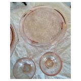 Pink Depression Glass Grouping