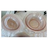 Pink Depression Glass Grouping