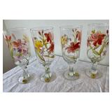 Lenox and Block Hand Painted Stemmed Glassware