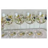 Lenox and Block Hand Painted Stemmed Glassware