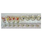 Lenox and Block Hand Painted Stemmed Glassware