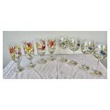 Lenox and Block Hand Painted Stemmed Glassware
