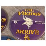 Three Extra Large Viking Pinbacks