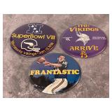Three Extra Large Viking Pinbacks