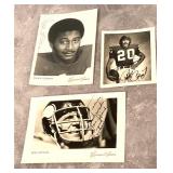 Three Signed Minnesota Viking Player Photographs