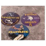 Three Extra Large Viking Pinbacks