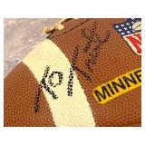 Signed MN Vikings Football; Bob Lurtsema, Bob Bryant, Wally Hilenberg and Chuck Foreman