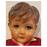 Vintage Doll and Curious George Stuffed Toy