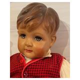 Vintage Doll and Curious George Stuffed Toy