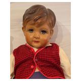 Vintage Doll and Curious George Stuffed Toy