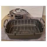 Cookware Items; Roasting Pan and 8 Quart Stock Pot