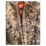 Ladies Zip Up Fur Coat