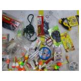 Lot of Fishing Tackle  with Bobbers, Jigs