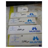 Lot of (5 Boxes) Mustad Fish Hooks 1000-count