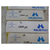 Lot of (5 Boxes) Mustad Fish Hooks 1000-count