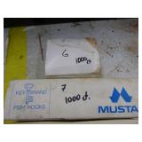 Lot of (5 Boxes) Mustad Fish Hooks 1000-count