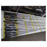 Lot of (20) Fishing Rods  with Bait Caster (x10), Open Face (x10)