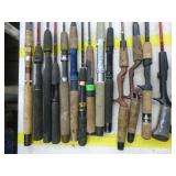 Lot of (20) Fishing Rods  with Bait Caster (x10), Open Face (x10)