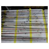 Lot of (20) Fishing Rods  with Bait Caster (x10), Open Face (x10)