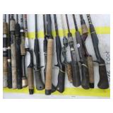 Lot of (20) Fishing Rods  with Bait Caster (x10), Open Face (x10)