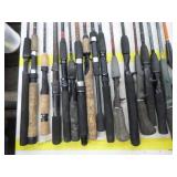 Lot of (20) Fishing Rods  with Bait Caster (x10), Open Face (x10)