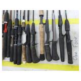 Lot of (20) Fishing Rods  with Bait Caster (x10), Open Face (x10)