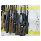 Lot of (20) Fishing Rods  with Bait Caster (x10), Open Face (x10)