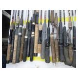 Lot of (20) Fishing Rods  with Bait Caster (x10), Open Face (x10)