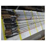 Lot of (20) Fishing Rods  with Bait Caster (x10), Open Face (x10)